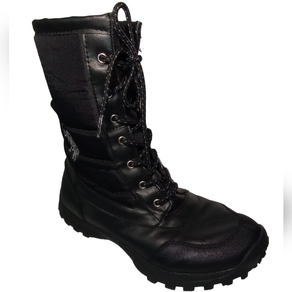 U.S. Polo ASSN Winter Black Faux Fur Arctic Women's Snow Boots Size 10M